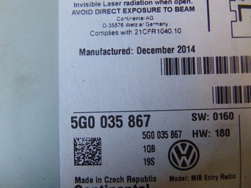 фото thumb №3, Радио volkswagen golf vii 5g0035867