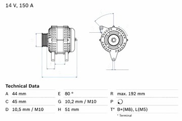 фото thumb №2, Генератор citroen c5 i c5 ii c6 c8 xantia xm fiat ulysse lancia