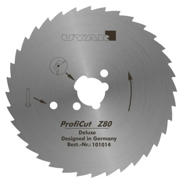 Лезвие UYAR с зубцами 80 мм ProfiCut Z80 Deluxe / для Potis S120/S150/S180