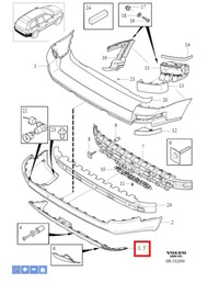фото thumb №1, Задня захист бампера volvo xc90 i 2007-2014r