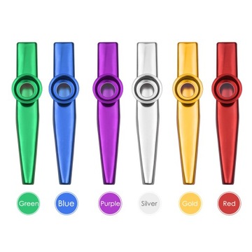 6шт музыкальный инструмент Kazoo из алюминиевого сплава для