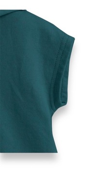 128 Детский короткий спортивный комплект БЛУЗКА ШОРТЫ PETROL COTTON fashion