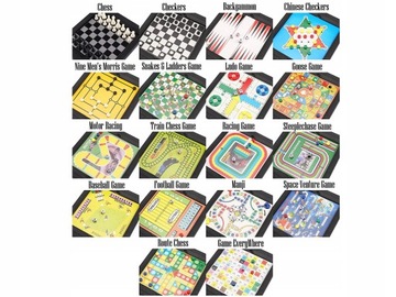 ИГРА WYGIBUS 19IN1 КИТАЙСКИЙ МАГНИТНЫЙ КОВРИК ШАХМАТЫ