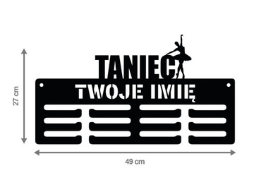Wieszak na medale z imieniem TANIEC 276.1 49cm