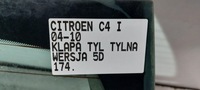 фото thumb №7, 174.klapa задня задня багажника citroen c4 i 5d