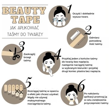 Кинезиотейпирующая лента для лица CureTape для тейпирования ЛИЦА 1см x 5м
