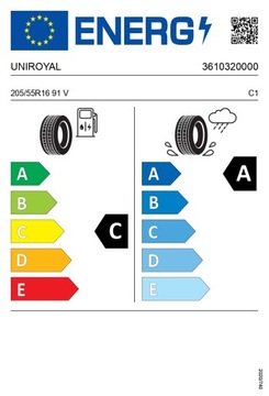 4x UNIROYAL 205/55R16 91V RainSport 5, лето 2024 г.