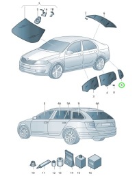 фото thumb №9, Скло двері з молдинг skoda octavia iii зад праве oem номер 5e5845214ab 5ap