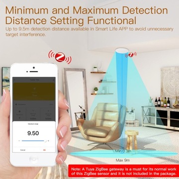 2X PIR-датчик движения ZigBee TUYA для потолочного крепления