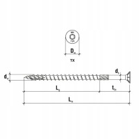 Столярные шурупы TORX 3x40 по дереву 500шт