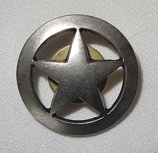 GWIAZDA odznaka 29mm stare srebro znaczek przypinka na śrubkę