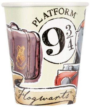 KUBECZKI PAPIEROWE URODZINOWE HARRY POTTER HOGWART HEDWIGA URODZINY 8szt
