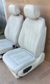 фото thumb №10, Bmw x5 f15 сидіння диван обшивки перед зад комплект 7 осіб isofix світлий krem