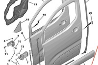 фото thumb №7, Citroën berlingo k9 молдинг дверь передних левых nowa оригинальная 98176958