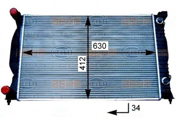 фото thumb №13, Радиаторов audi a4 1.8-2.0 00- /автомат/ mahle cr 484 000s радиаторов, система