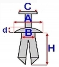 фото thumb №4, 10x fiat lancia клипса штифт 10x19 защита бампера
