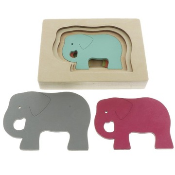 5 Layer Wooden Puzzle Animal Puzzle