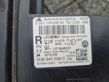 фото thumb №14, Vw tiguan 2 ii 5nb рестайлинг полный led база eco led базовый 5nb941035c 5nb941036c