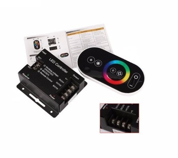 ŚCIEMNIACZ RADIOWY PILOT 18A 216W 12V 24V RGB LED
