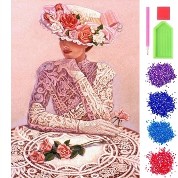 HAFT DIAMENTOWY MOZAIKA DIAMENTOWA 5D KOBIETA