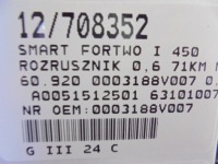 Купити Smart fortwo 1 450 стартер 0003188v007 0,6 a0051512501 63101007, фото thumb