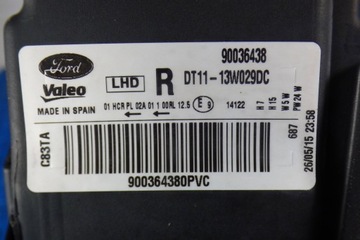 фото thumb №8, Фара лампа права dt11-13w029dc stbdb оригінал transit connect ii mk2