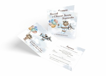 ПРИГЛАШЕНИЯ НА КРЕЩЕНИЕ И ОДИН ГОД + ИМЯ + КОНВЕРТ