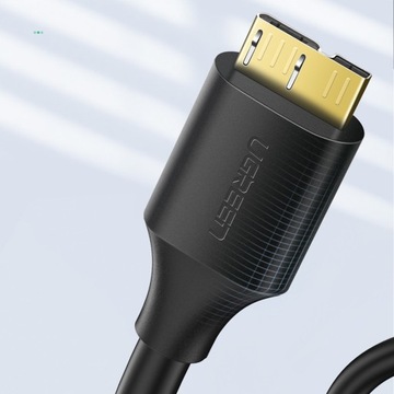 ЗЕЛЕНЫЙ КАБЕЛЬ ДЛЯ НАКОПИТЕЛЯ USB A - USB B 3.0 ПЕРЕДАЧА ДАННЫХ ДО 5 Гбит/с 1м