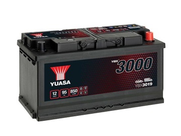 Аккумулятор 95 Ач/850 А P+ YUASA YBX3019 AUDI BMW VW