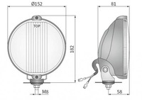 фото thumb №10, Фара протитуманна фара дальнє світло 152mm niebieski + захист