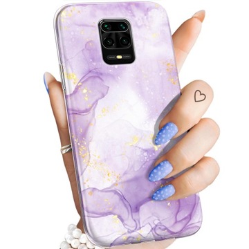 ETUI DO XIAOMI REDMI NOTE 9 PRO WZORY FIOLETOWE FIOLET KSZTAŁTY OBUDOWA