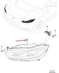 фото thumb №1, Jaguar i-pace x590 передняя часть правый фара rhd t4k1432 original