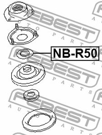 фото thumb №3, Подшипник подушки безопасности амортизатора do nissan pathfinder