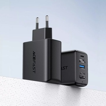 Настенное зарядное устройство Acefast 2in1 GaN 65 Вт USB Type C