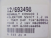 фото thumb №8, Renault kangoo i коллектор всасывающий 8200166856b 1,2 16v h8200052007