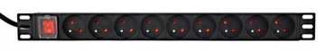 Удлинитель RACK PDU с 9 розетками FR 16A 2M 1U