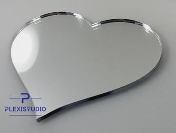 ЗЕРКАЛО СЕРДЦЕ ИЗ ПЛЕКСИ 10X8,6 см
