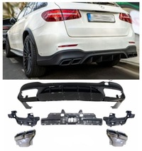 фото thumb №1, Дифузор наконечники mercedes x253 glc хром look amg