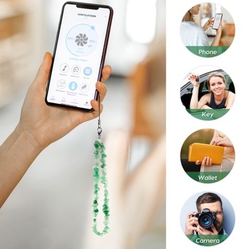 Smycz do telefonu komórkowego truskawkowy nadgarstek na świeżym powietrzu