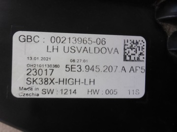 фото thumb №10, Skoda octavia iv 4 лампа задняя левая 5e3945207a оригинал европа