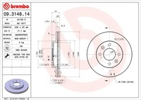 фото thumb №3, Тормозные диски тормозные колодки перед brembo renault thalia i 1.4