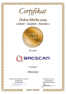 Алкотестер BACscan F-50 + калибровки, сертификат и 10 многоразовых мундштуков.