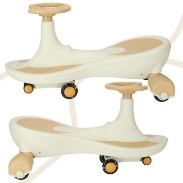 Колеса Gravity ride-on, светящиеся светодиодные с музыкой, 76 см, бежевые, макс. 100