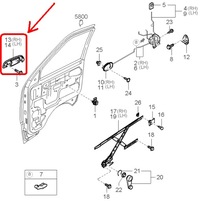 фото thumb №5, Ручка двері перед правий kia pregio 1997-2003