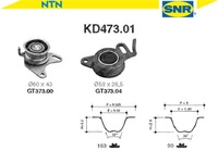 фото thumb №2, Комплект - набір ремінь розподільного валу [snr]