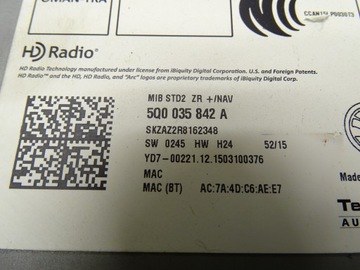 фото thumb №9, Считыватель карт sd чейнджер 5q0035842a skoda superb iii octavia iii