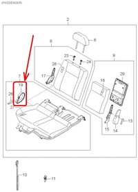 фото thumb №5, Захист спинка сидіння перед праві kia pregio