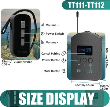 Беспроводная туристическая система Retekess TT112
