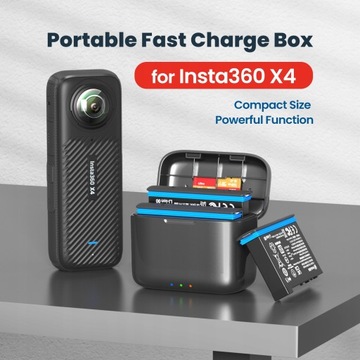 ПОРТАТИВНОЕ БЫСТРОЕ ЗАРЯДНОЕ УСТРОЙСТВО ДЛЯ АККУМУЛЯТОРНОЙ СТАНЦИИ INSTA360 X4