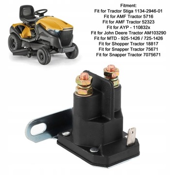 СОЛЕНОИДНЫЙ ПЕРЕКЛЮЧАТЕЛЬ ТРАКТОРА AMF/JOHN DEERE/SNAPPER 12 В